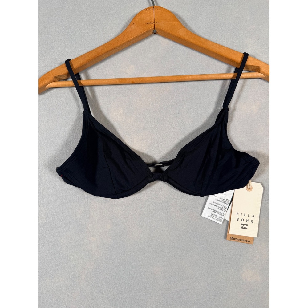 Billabong Sol Searcher Reese Underwire Bikini Top Black NWT Size 8
